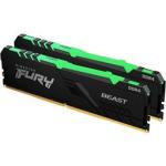 Kingston KF436C18BBAK2 64 Fury Beast Rgb 64GB 2X32GB DDR4-3600MHZ CL18 1.35V Black Desktop Memory