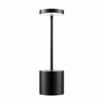 Chronos Rechargeable LED Table Lamp Black Gold Silver - Silver