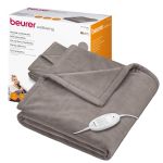 Beurer HD 75 Electric Blanket: Portable Heated Throw For Sofa Bed Or Study 180X130CM Taupe