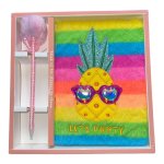 Notebook Giftset - Pineapple Rainbow Fluff