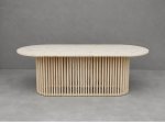 Lily Oval Dining Table – Raw