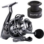 Sougayilang Fishing Reel 13+1BB Light Weight Ultra Smooth Aluminum Spinning Fishing Reel With Free Spare Graphite Spool XY4000