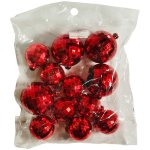 Merry Christmas Red Disco Ornaments 12PACK