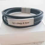 CBA102754 - Men's Personalized Bracelet Wrist Strap Stainless Steel