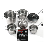 Stainless Steel Cookware Set - 12-PIECE