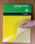 Legal Pad 80 Sheet Yellow Bond Paper PKT-10