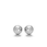Miss Swiss Sterling Silver Full Ball Stud Earrings