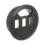 Delock 3-PORT Keystone 60MM Desk Panel Blk 86277