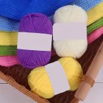 Soft Milk Yarn Blend For Diy Knitting & Crochet - Ideal For Dolls Sweaters Bags Scarves 1PC Multicolor