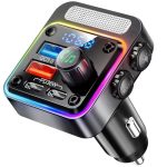 Nulaxy 54W Bluetooth 5.3 Car Adapter Charger 4-PORT Fast Charging PD36W & QC3.0 18W Wireless Radio Fm Transmitter With Deep Bass