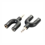 Parrot 3.5MM Male Audio Jack 2 X 3.5MM Female Audio Jack Adaptor AD2021