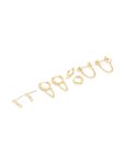 Goldair Gold Plated Cubic Zirconia Stud & Chain Huggie Earrings 4-PACK