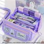 Extra-Large Pencil Case - Durable Polyester Multi-Compartment Organizer For School Supplies & Cosmetics Portable Design For Students Professionals & Artists
