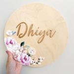 English Tea Floral Door Plaque