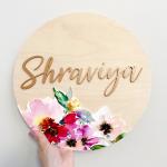 Watercolour Floral Door Plaque