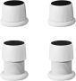 4 Piece Adjustable Bed Risers Headboard Wall Stopper