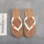 Men's Fashion Thong Sandals Solid Color Rubber No Slip Quick Drying For Beach