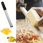 1PC Multifunctional Stainless Steel Lemon Zester And Cheese Grater - Perfect For Manual Ginger Shredding And Vegetable Grating -