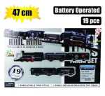 Battery Operated Train Set 19PC 47CM Marketplace Brits Bros