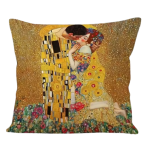 Klimt's The Kiss Art Nouveau Luxury Pillow Cover - 45 X 45 Cm