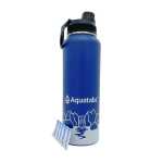 Aquatabs 1.18L Insulated Stainless Steel Water Purifier Bottle Navy Blue