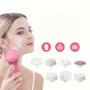 7-IN-1 Electric Facial Cleanser Facial Brush Multi-functional Facial Cleanser And Body Massager Without Battery