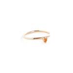 Three Claw MINI Citrine Ring In Yellow Gold - T