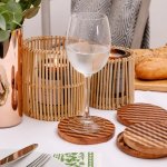 Wooden COASTERS - Wave Pattern