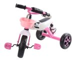 Eveling Sturdy Ride-on Cruiser Tricycle With Storage Basket Pink