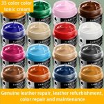 Famacol Leather Color Restorer Cream 50ML - Genuine Leather Repair And Refurbishment Kit Black Dye For Sofa Shoes Bags Easy Appl