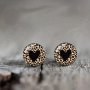 Elegant Sexy Leopard Print Heart Stud Earrings 1 Pair Synthetic April Birthstone Stainless Steel With Glass Inlay No Plating - Unisex Fashion Jewelry For