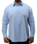 Mens Long Sleeve Oxford Shirt - 8XL Blue
