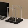 Newton's Cradle Balance Balls Desk Sculpture - Kinetic Energy Motion Toy For Home And Office Decor - Metal And Plastic Executive Desk Accessory Magnetic