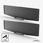 Audi Sport Number Plate Holder Set White For