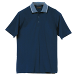 Jacquard Collar Golfer Mens - 4XL Navy