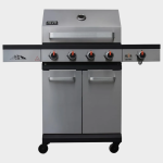 Alva Sierra 4-BURNER BBQ With Side Burner Stainless Steel Black + Free Tool Set