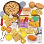 56 Piece Baby Kid MINI Kitchen Cooking Toy Set Play Home Food Toys Pizza Gift