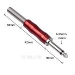 6.3MM Mono Jack Plug - Metalic Red