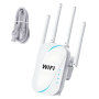 Wifi Extender Booster 4 Antenna Signal Repeater For Gaming Home