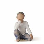 Willow Tree Inquisitive Child Darker Skin Tone & Hair Color Sculpted Hand-painted Figure