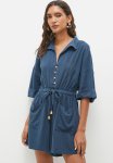 Superbalist Button Down Romper - Navy