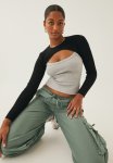 Indie Knit Shrug Top - Black