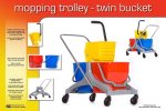 Mopping Trolley Twin Bucket
