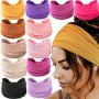 Unisex Sport Sweat Sweatband Headband Knotted HairbandsYoga Workout Stretch Hair Band Head Wraps