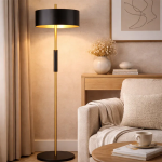 Novara Black And Gold Floor Lamp