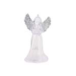 Angel LED With Trumpet - Silver Wings