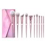 10 Piece Professional Makeup Brush Cosmetic Set With Carry Bag - Rose Gold