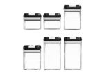 6 Pieces Air Tight Food Storage Containers - Black