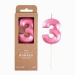 Phd Cake 2.76 Inch Diamond Pink 3 Number Birthday Candles Pink Number Candles Cake Number Candles Party Celebration