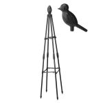 Black 80CM Climbing Plant Support With Bird